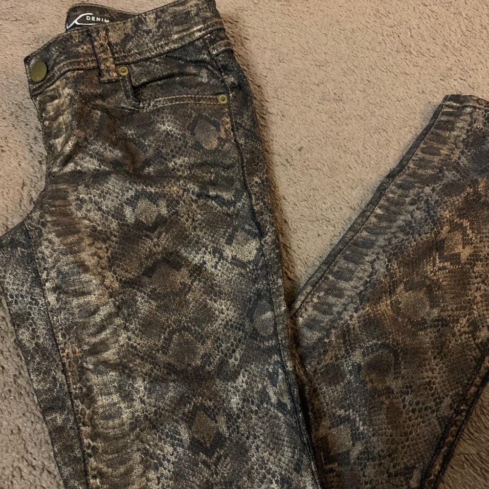 INC Snake Print Skinny Jeans